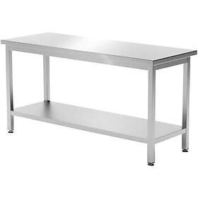 Hendi Arbetsbänk med Underhylla Rostfritt stål 160x60x85 cm