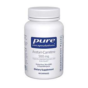 Pure Encapsulations Acetyl-L-Carnitine 500mg 60 Kapslar