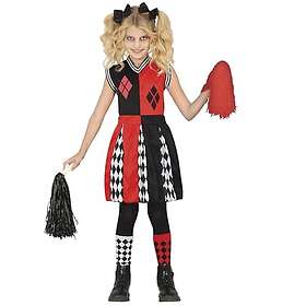 Fiestas Guirca 78237 Harlequin Cheerlequin kostym (Flickor)