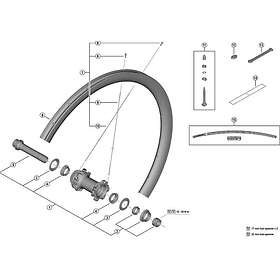 Shimano Dura Ace eker 282 mm lång till framhjul WH-R9270-C36-TL-F
