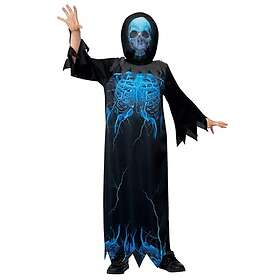Smiffys 56432M Midnattsskelett skördeman kostym rock och huva mask