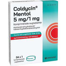 Coldycin Komprimerad Sugtablett 5mg + 1mg 24st