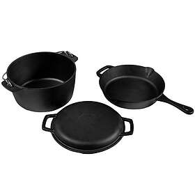 Espegard 7282 Stekpanna + Gryta + Lock Gjutjärn