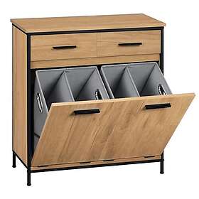 Eugad Badrumsskåp 72,5x34x80cm Ljus Ek + Svart