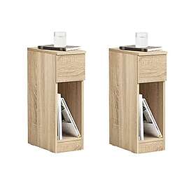 SoBuy FBT111-Nx2 Sidobord Förvaringsbord Soffbord Cafébord