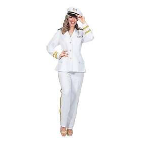 Wilbers & Wilbers 320466 Marinblå Officer Kostym Outfit för Kvinnor Kaptendräkt Uniform för Karneval