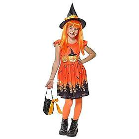 Rubie's S8876-S Pumpkin Witch Kostym Klänning Hatt Väska