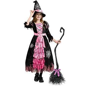 Spooktacular Creations 21918-L Saga Pink Witch Costume Deluxe Set with Broom for