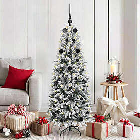 vidaXL Artificial Christmas Tree White 150cm PVC, Plastic, Steel and PE