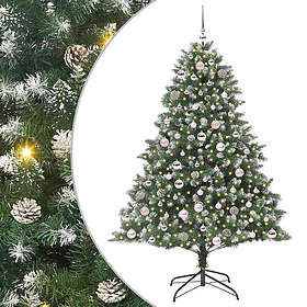 vidaXL Konstgjord julgran med 300 LED-lampor Grön 180cm