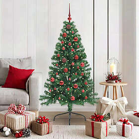 vidaXL Artificial Pre-lit Christmas Tree with 150 LED-lights Green 150cm PVC