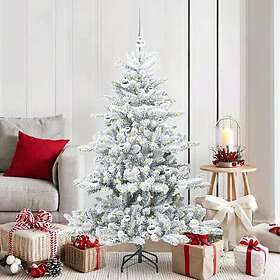 vidaXL Hinged Christmas Tree med 150 LED-lampor 150cm PVC