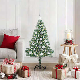 vidaXL Artificial Tree Green and White 120cm