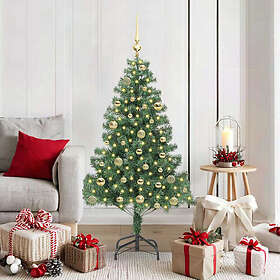 vidaXL Christmas Tree with 150 LED Lights Stand Green 150cm PVC