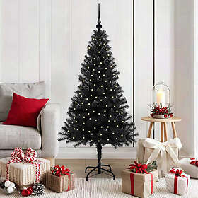 vidaXL Artificial Tree Black 150cm 150 LEDs