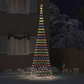 vidaXL LED Christmas Tree Multicolor Design 160 x 160 x 500cm Metal