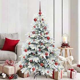 vidaXL Artificial Christmas Tree with 150 LED Lights Green 150cm PE and PVC