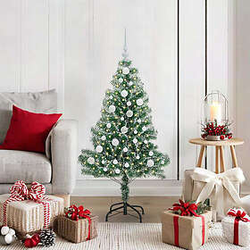 vidaXL Artificial Tree Green and White 120cm