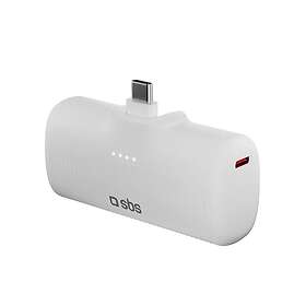 SBS Ecopower 5000mAh 10W Powerbank med Integrert USB-C-Port