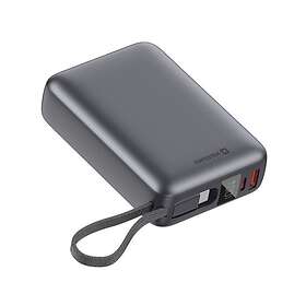 Swissten 20000mAh 45W sisäänrakennetulla USB-C-kaapelilla