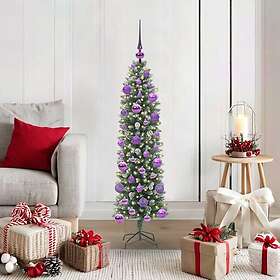vidaXL Arbre de Noël artificiel Vert et blanc 120cm 150 LEDs