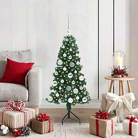 vidaXL Artificial Christmas Tree with Stand Green 120cm PVC and Metal