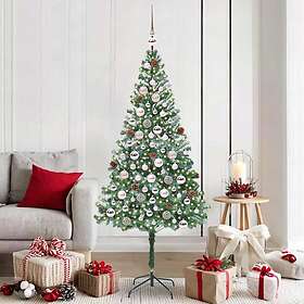 vidaXL Konstgjord Julgran Grön 180cm 300 LEDs