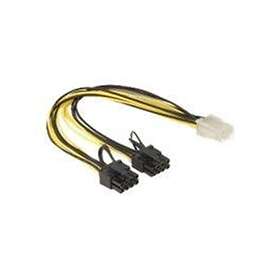 DeLock 8 pin PCIe till 6 pin PCIe strömkabel - 30 cm