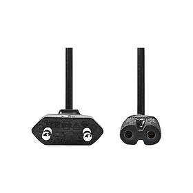 Nedis PCGB11040BK20 strömkabel Europlug till IEC 60320 C7 2 m