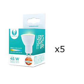 Forever Light LED GU10 7W 230V 3000K 38° 5-pack Varmvit