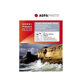 AgfaPhoto Ap24050a4n A4 Glossy 240g 50 st White