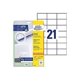 Avery 6174 Vit 70 x 42.3mm A4 525 st