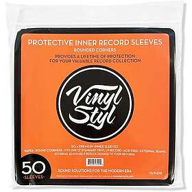 Vinyl Styl 12 Tommer Innercover Avrundede Hjørner 50Stk Hvite