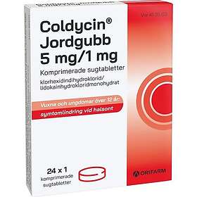 Coldycin Jordgubb 5 mg/1 mg 24 sugtabletter