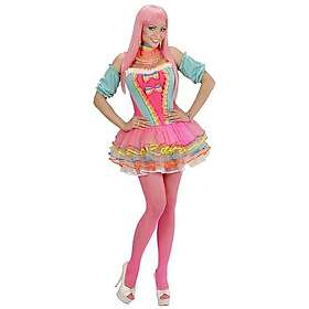 Widmann 49481 Rainbow Fantasy Girl Kostym Korsett Tyg Armvärmare och Halsband