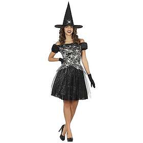 Fiestas Guirca 88933 Glänsande spindelhäxdräkt för kvinnor