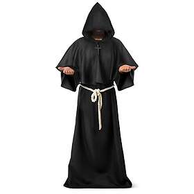 Spooktacular Creations 3S-2WDT-OTEM Medeltida munk huva rock kostym