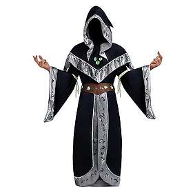 Spooktacular Creations 20225-XL Mystisk mörk trollkarl medeltida trollkarl halloween kostym för män