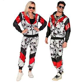 W WIDMANN MILANO 09251 80-tals träningsoverall kostym dödskalle jacka och byxor