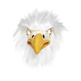 Smiffys 39521 Eagle Latex Mask med päls