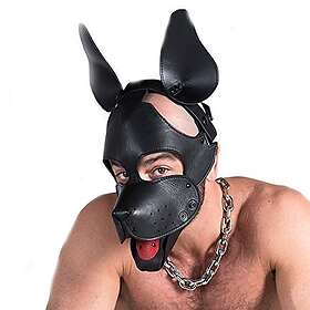 665 8718858980727 läder polistjänsthund mask med munkorg