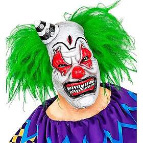 W WIDMANN MILANO 00841 Späckhuggare Clown Mask med Hår och Minikeps