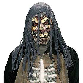 W WIDMANN MILANO 82772 Zombie Mask med huva Latex Skelett Halloween Karneval Temafest
