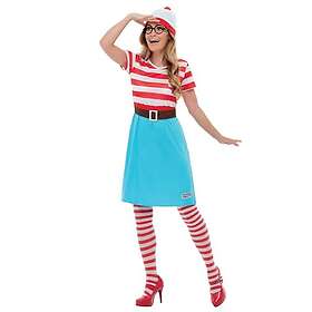 Smiffys 50281L Hvor er Willy? Wenda Kostyme Kjole Hatt Briller