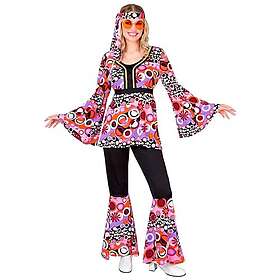 Widmann 21832 70-talsdräkt Groovy Stil Reggae Hippie Blomkraft Diskofeber Slagverk