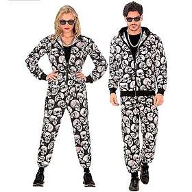 W WIDMANN MILANO 07074 80-tals träningsoverall Svart med dödskallar