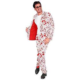 W WIDMANN MILANO 30724 Blodig Kostym Vit med Blodfläckar Skräck Kostym Halloween Kostym Vuxen