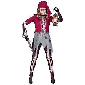 Costume Da Pirata Spagnolo Per Donna – Rosso E Nero – Jadeo Premium Con Cappello E Gilet