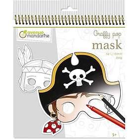 Avenue Mandarine GY022O Graffy pop mask Carnet à spirale avec 24 masques prédéco