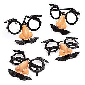 Baker Ross AW501 roliga ansikten maskglasögon (8 stycken) - roliga mustaschmaskglasögon för barn